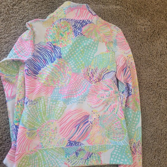 Lilly Pulitzer Reagan Zip Up Sweatshirt - Multi Roar of the Seas - Size S - Picture 3 of 7
